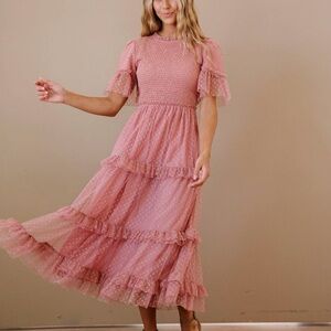 Ginny Pink Ruffle Dress